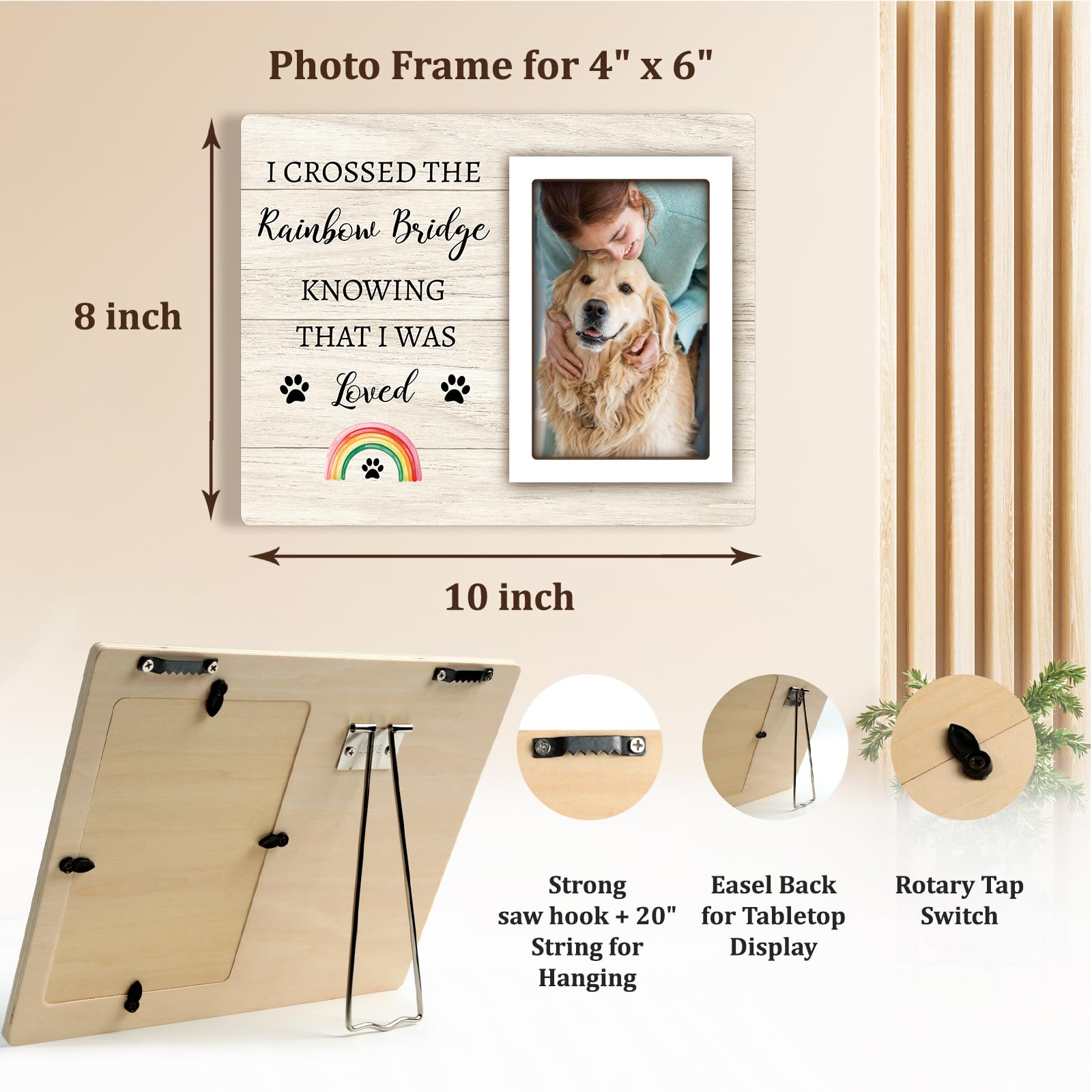 Spricoz Rainbow Bridge frame tabletop display—keep memories within reach on desks and shelves.