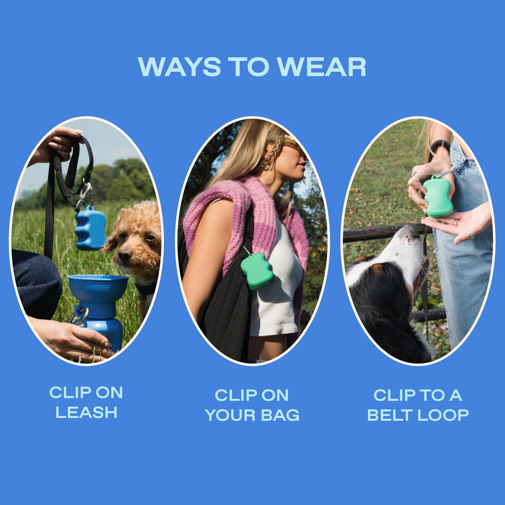 Springer dog treat pouch easy-fill feature reduces mess and setup time