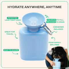 Springer bottle with leak-proof valve for spill-free travel