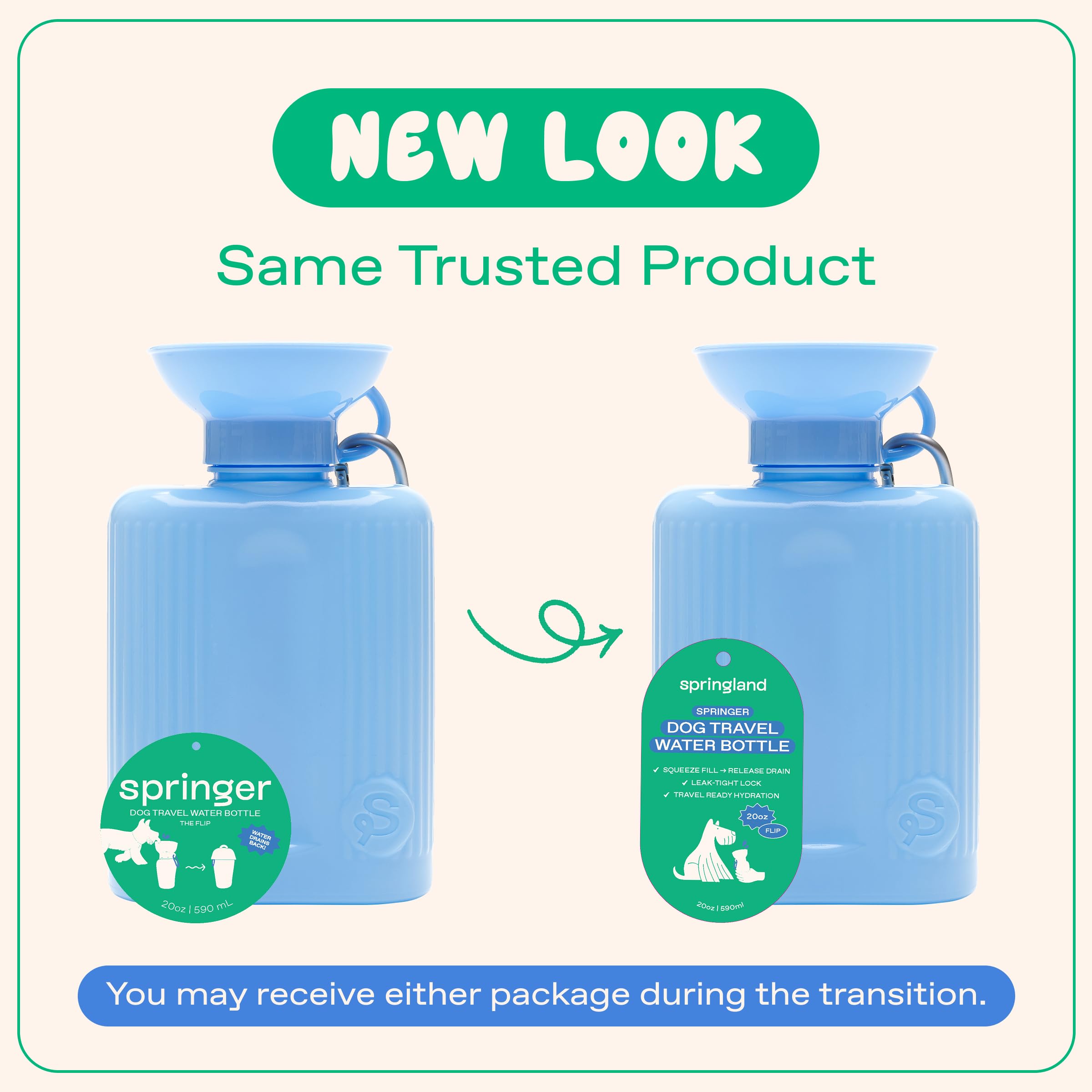 Springer packaging emphasizes BPA-free materials and travel readiness
