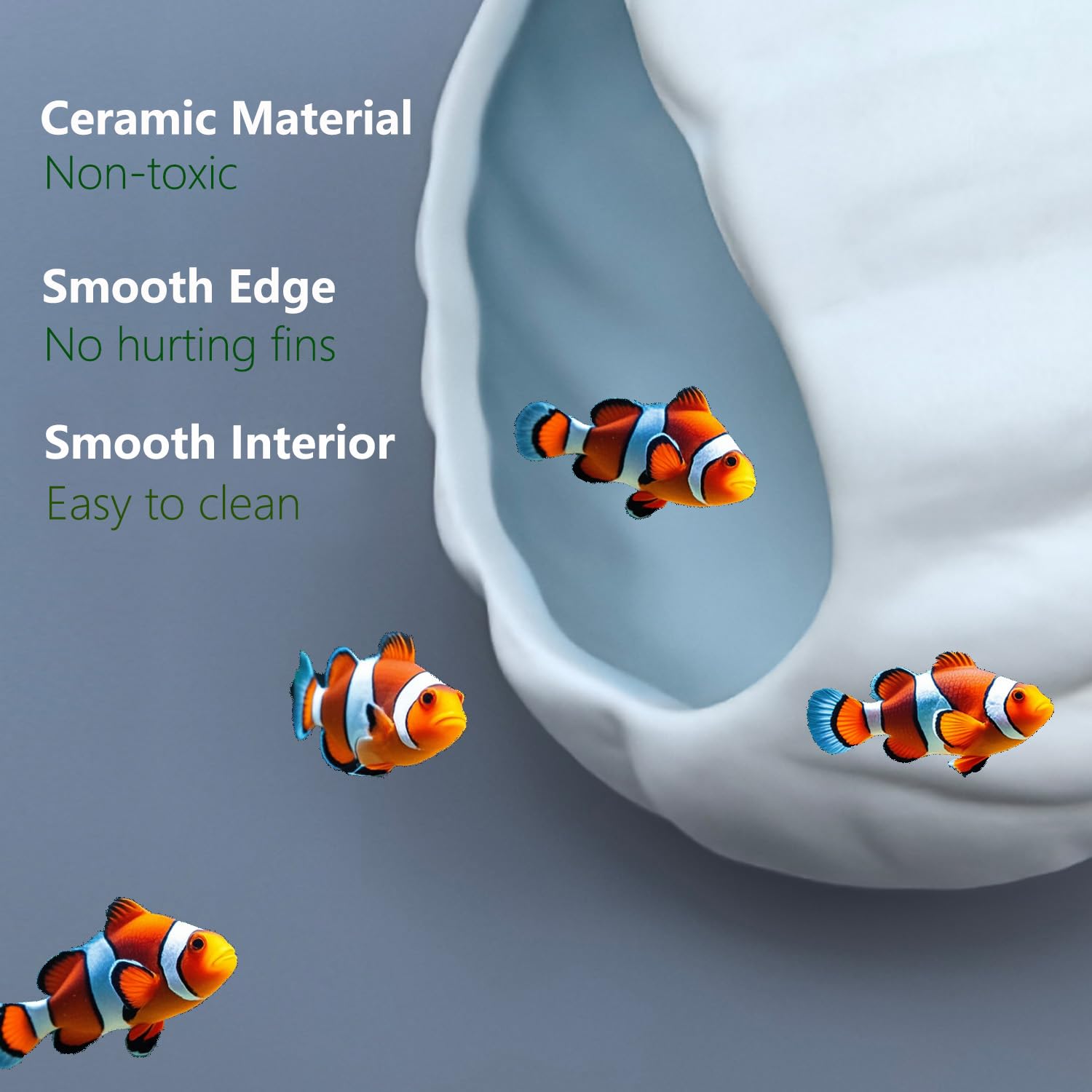 SpringSmart Aquarium Hideout Closeup – porous ceramic cave promotes safe shelter and biological filtration.