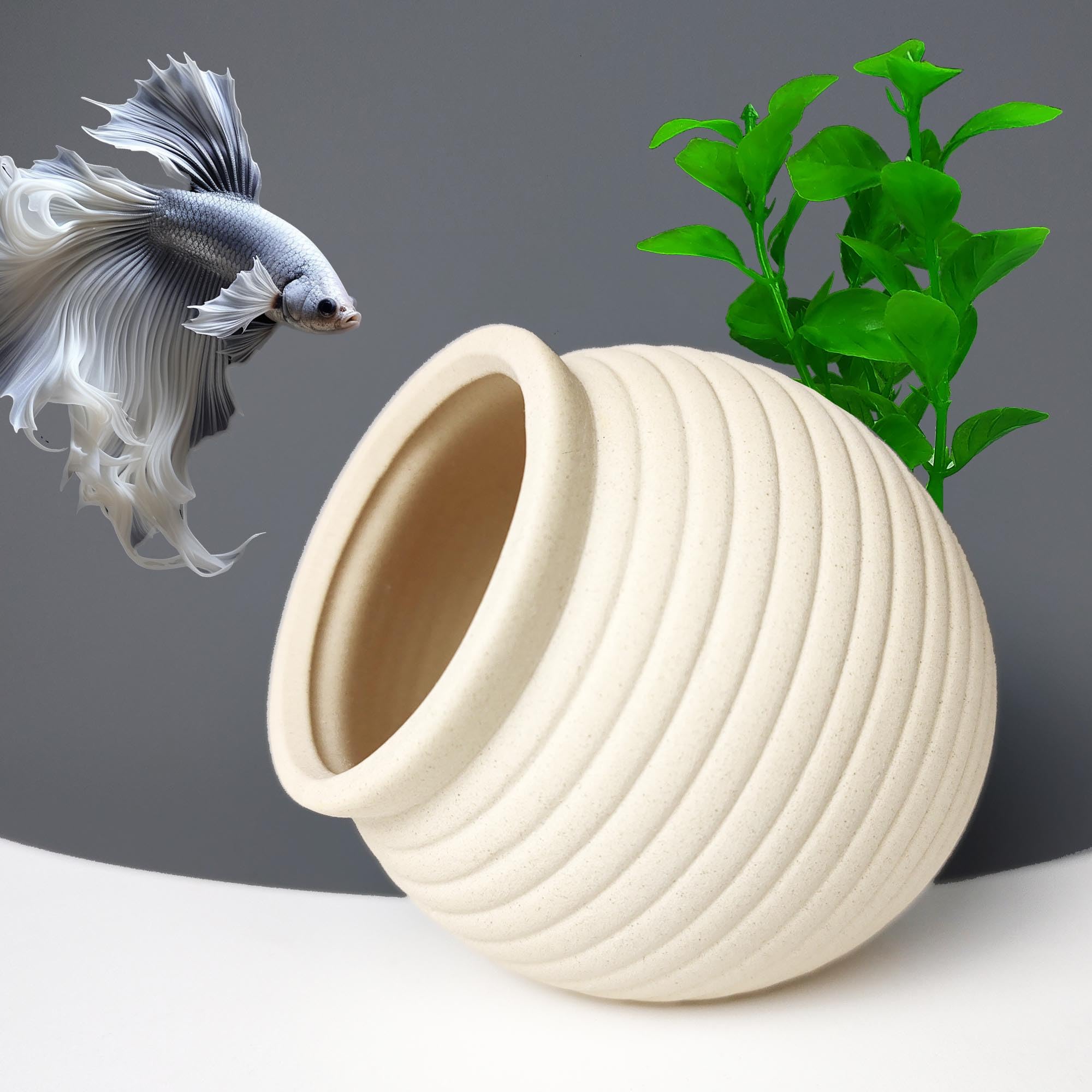 SpringSmart aquarium rock decor betta hideout shelters and enriches small tanks