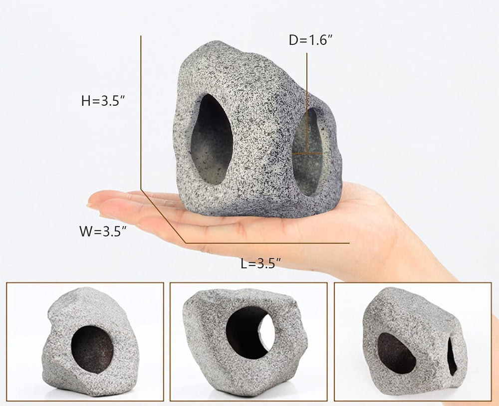 SpringSmart hideaway features smooth edges to protect fins during play.