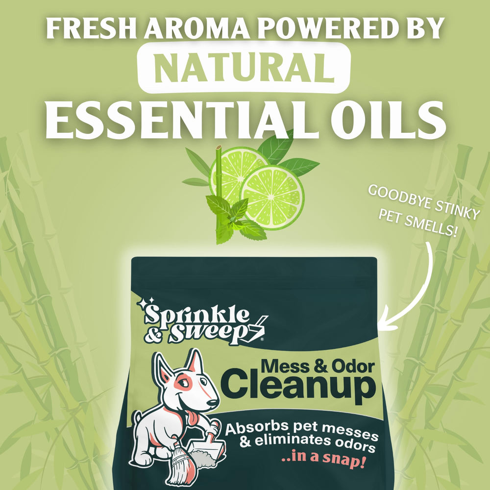 Sprinkle & Sweep multipurpose deodorizer for hard surface odor control