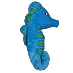 Spunky Pup Clean Earth Seahorse toy front view for small to medium dogs.