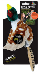 Spunky Pup Fly and Fetch plush pheasant toy for water fetch and durable play