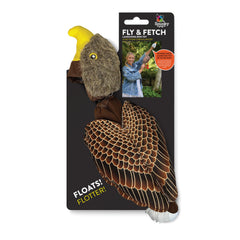 Spunky Pup Fly & Fetch Eagle launcher in action for energetic outdoor fetch.