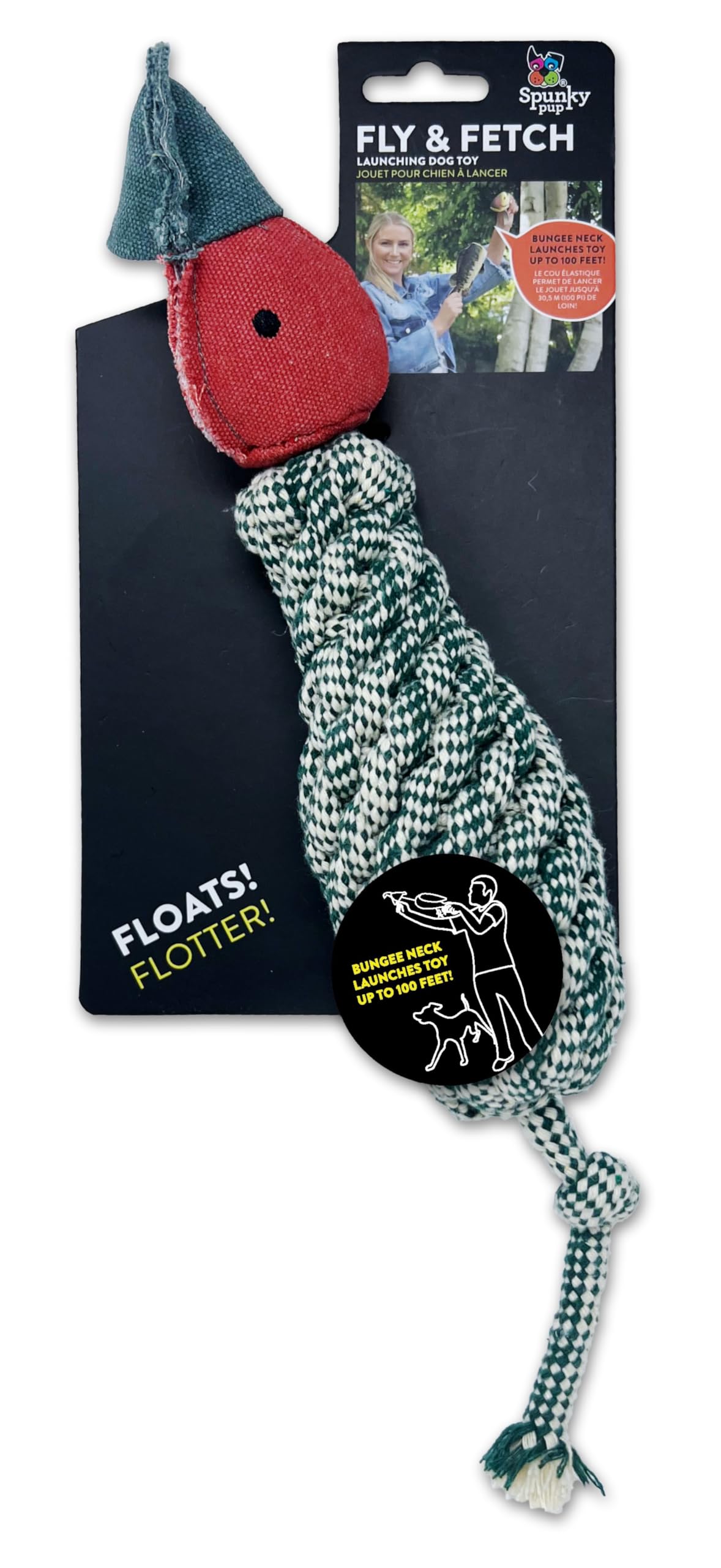 Spunky Pup Fly & Fetch launcher image shows rugged, durable construction for long-lasting fetch sessions.