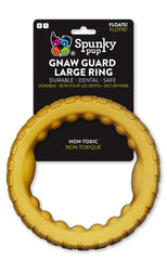 Spunky Pup Gnaw Guard Large Ring close-up texture supports dental cleaning.
