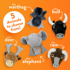 Spunky Pup Knucklehead 2-in-1 play elephant angle shows versatile entertainment options