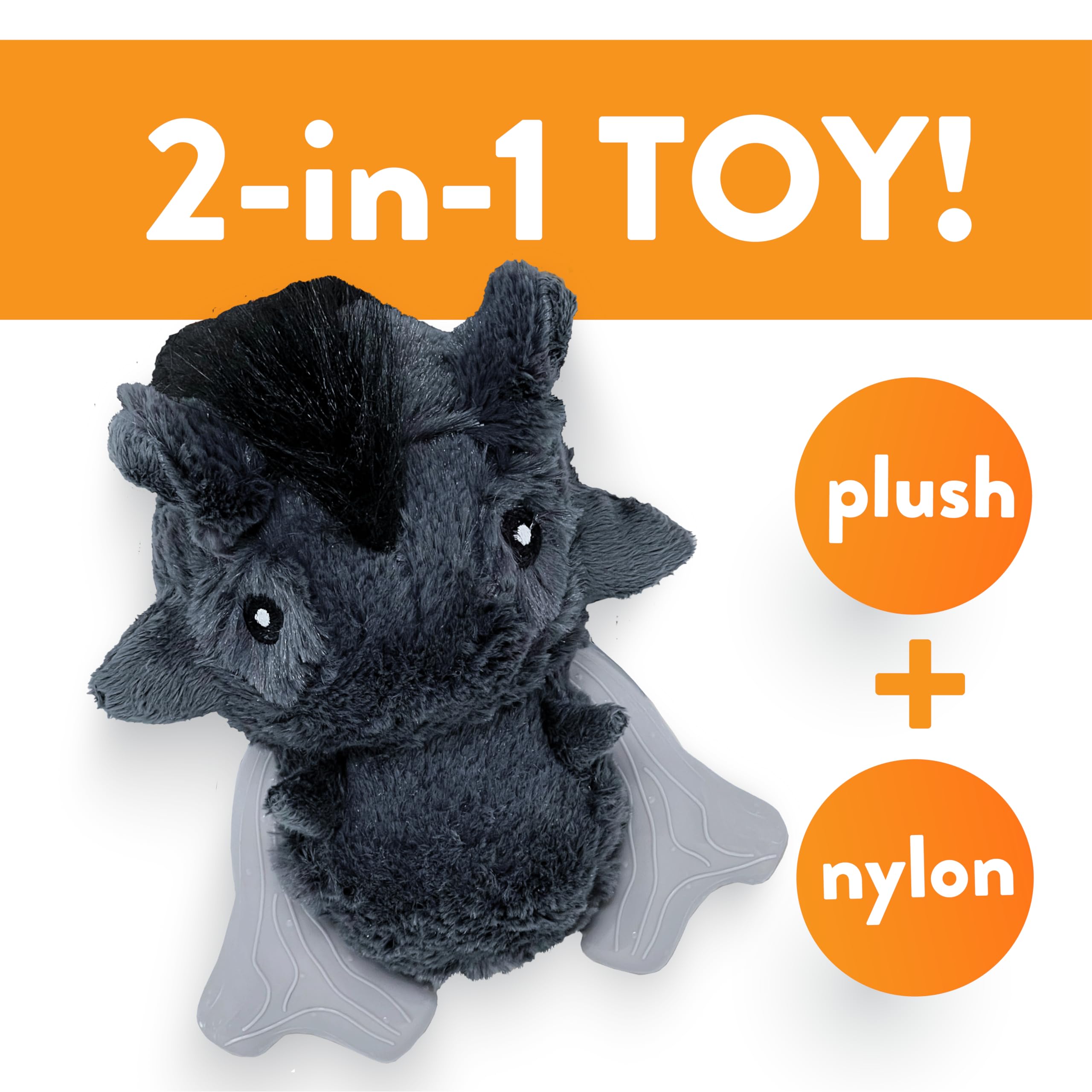 Spunky Pup Knucklehead close-up of dental texture for varied chewing sensations