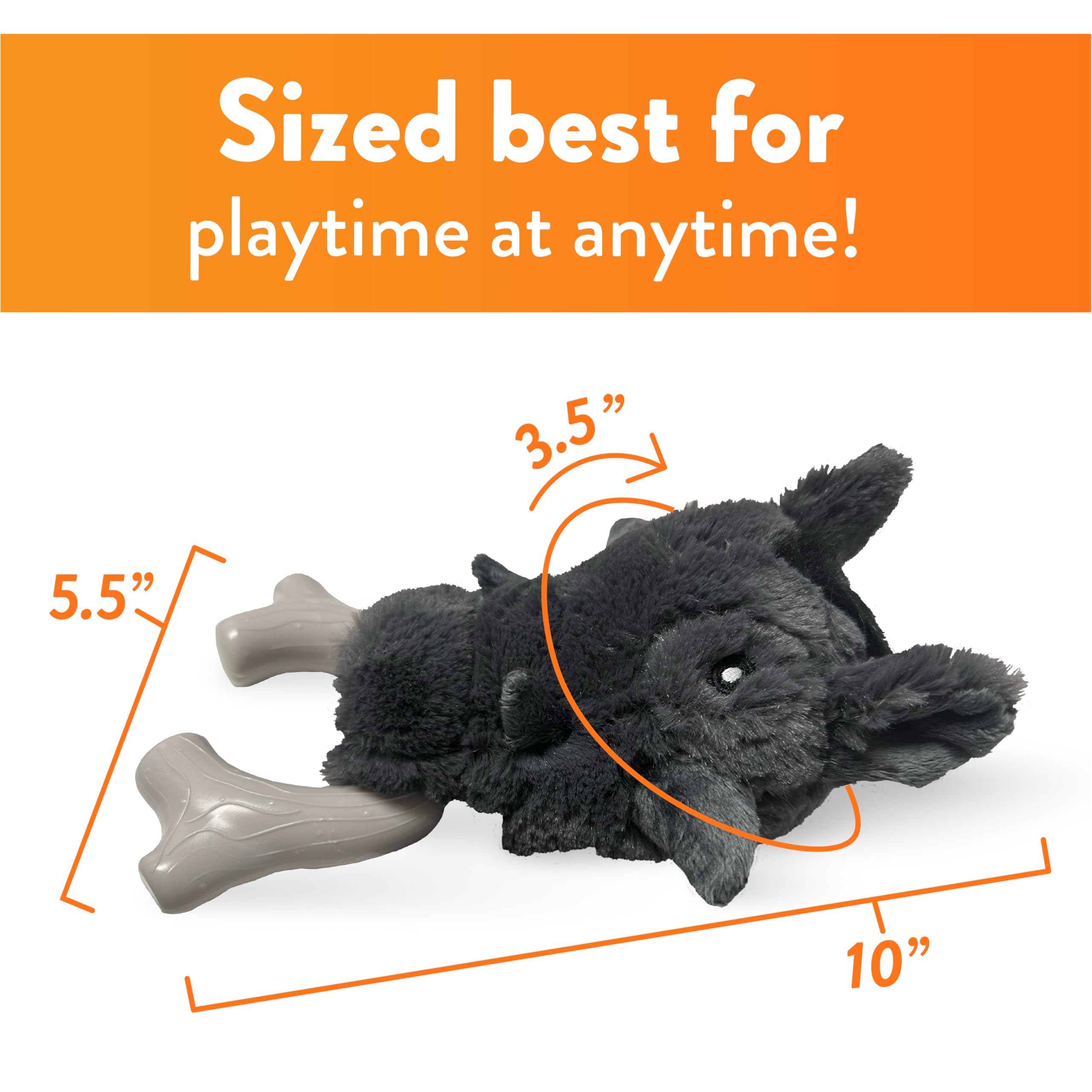 Spunky Pup Knucklehead squeaker toy fun shape and durable construction for busy dogs