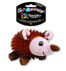 Spunky Pup Lil’ Bitty Squeakers Hedgehog toy ready for fetch, teething, and squeaky fun.