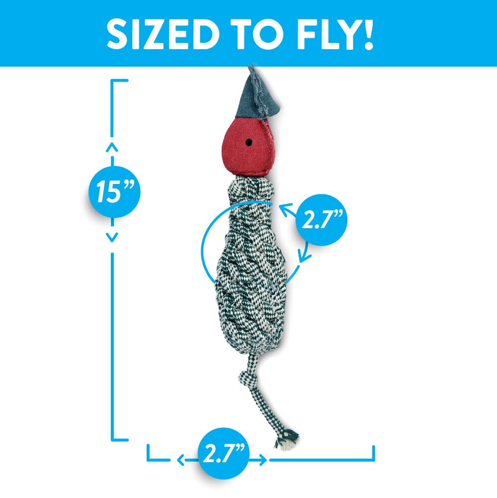Spunky Pup Fly & Fetch rope-duck-toy details a playful rope duck ideal for interactive tug.