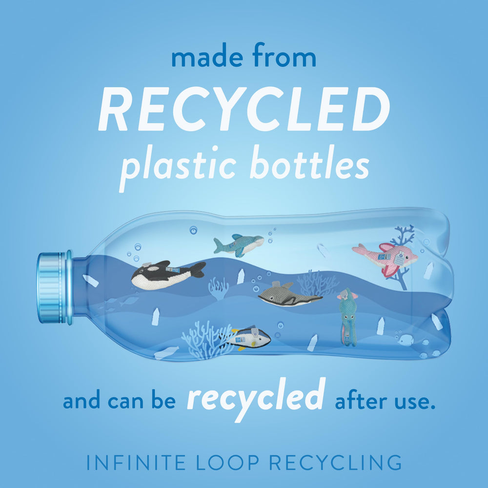 Spunky Pup Seahorse squeaker closeup for interactive play.