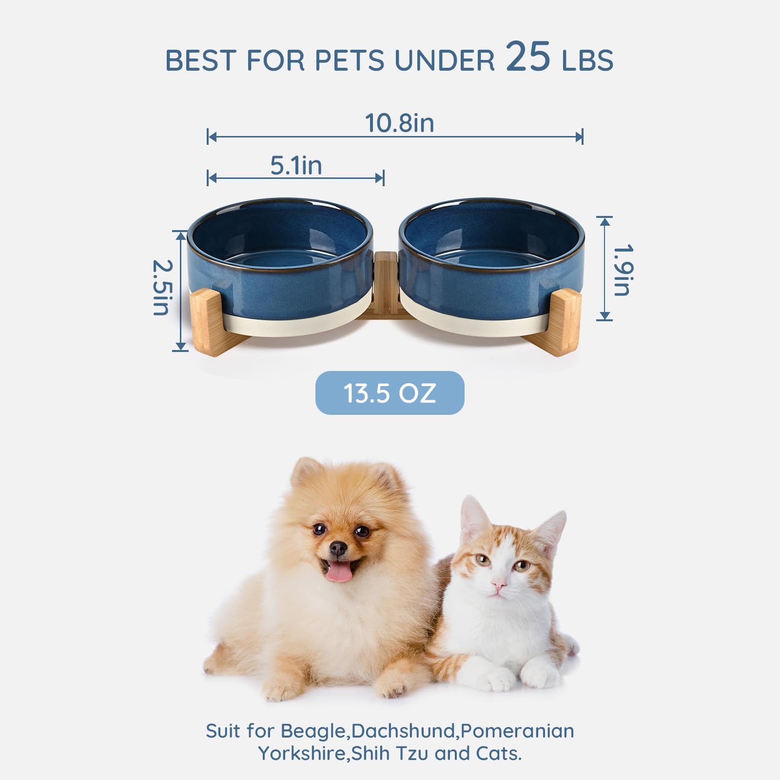 SPUNKYJUNKY double bowl setup, food and water for balanced meals