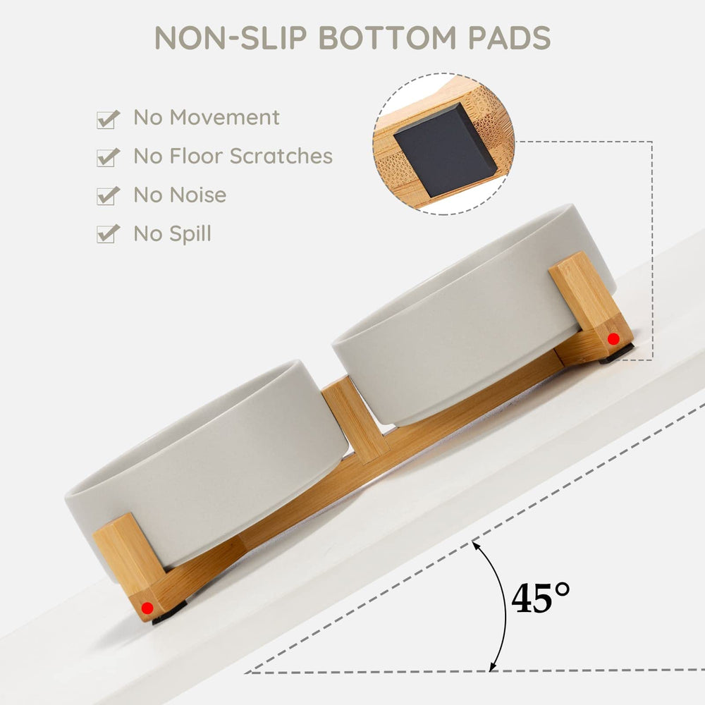 SPUNKYJUNKY height-designed bowl promotes comfortable eating posture for pets.