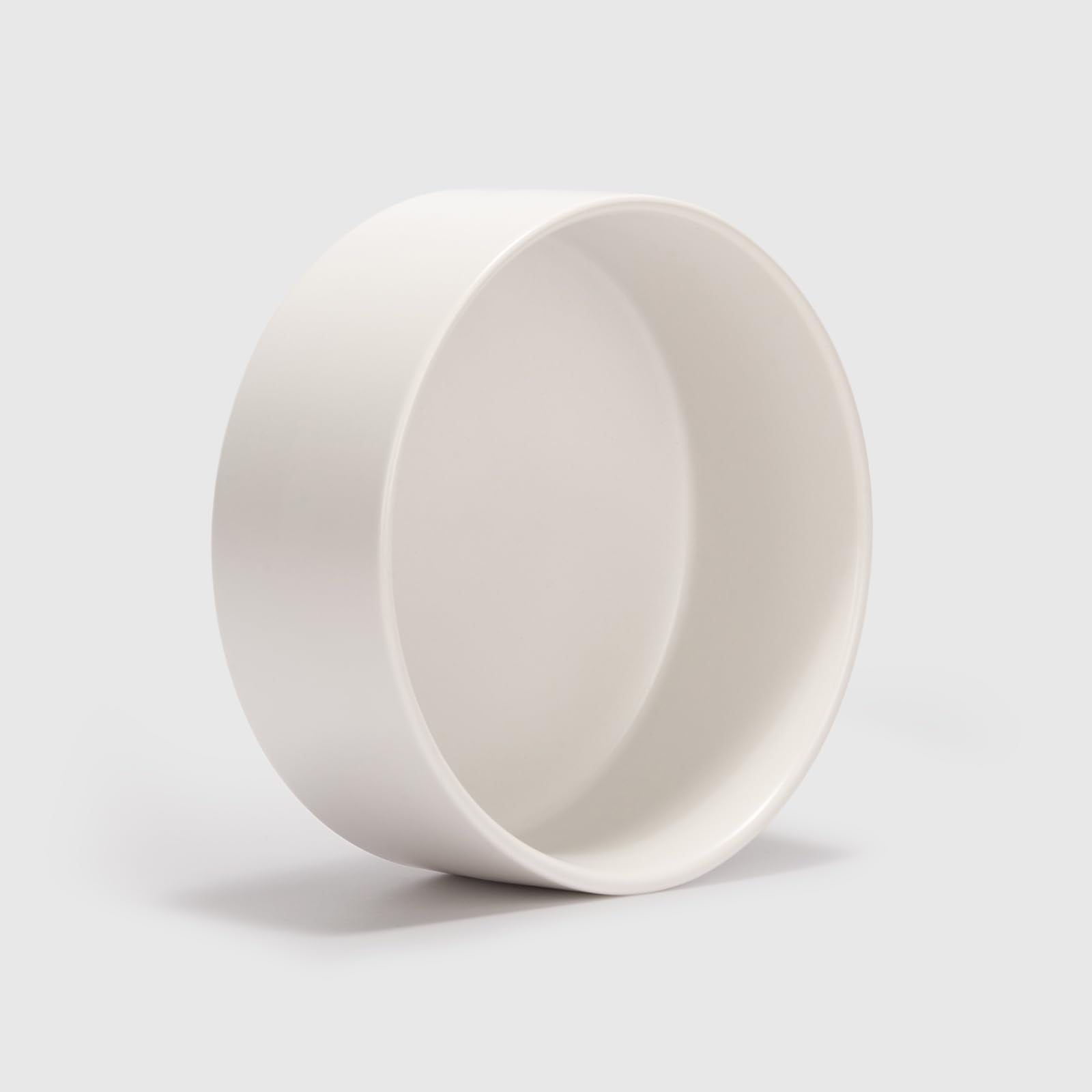 SPUNKYJUNKY 60oz ceramic bowl close-up emphasizes white finish and sturdy build