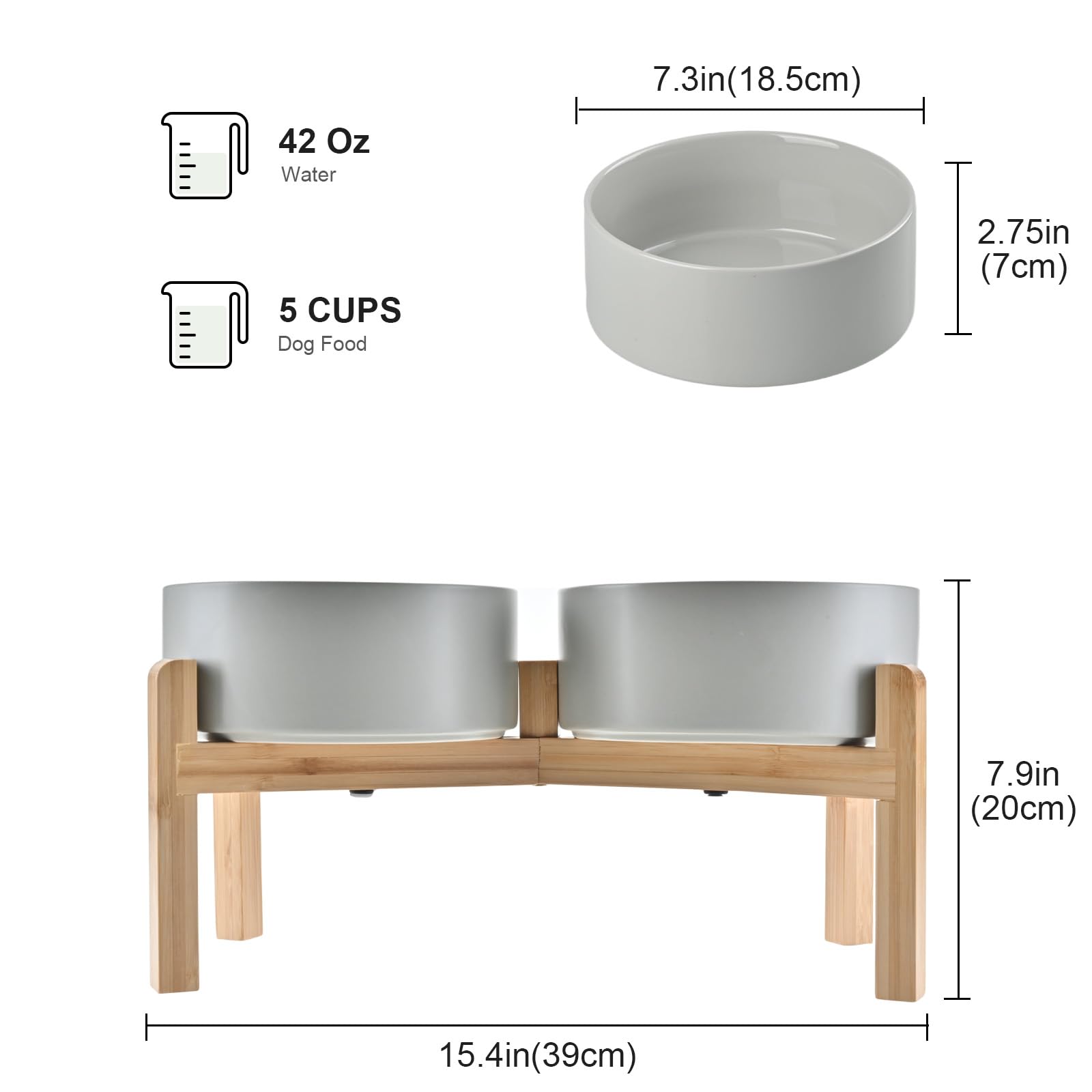 SPUNKYJUNKY bamboo stand elevates meals for natural posture and comfortable feeding.