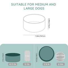 SPUNKYJUNKY cat bowl light green modern design supports calm feeding.