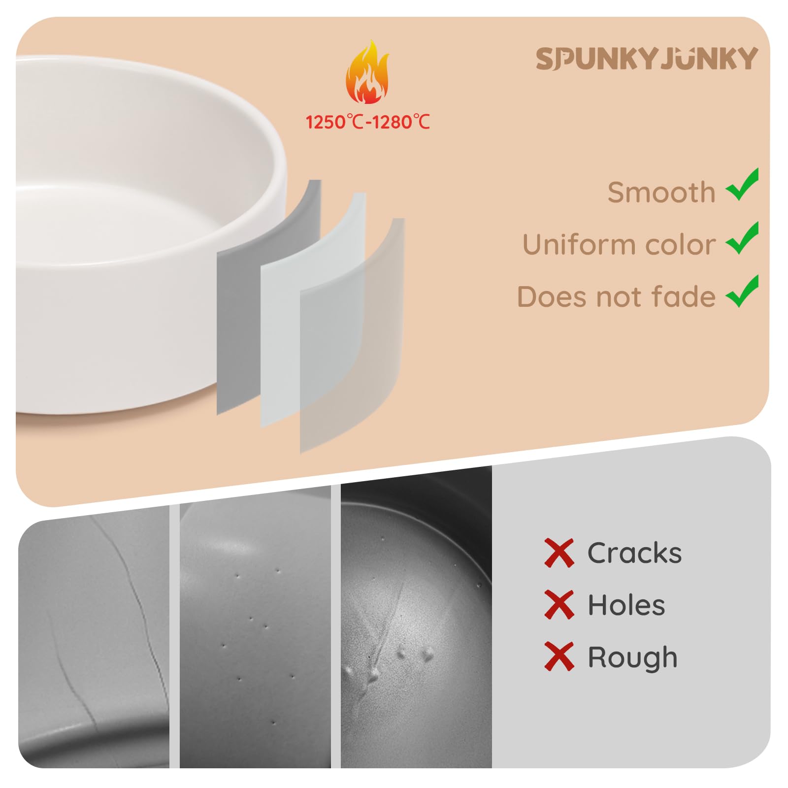 SPUNKYJUNKY ceramic bowl white with color options to match home style
