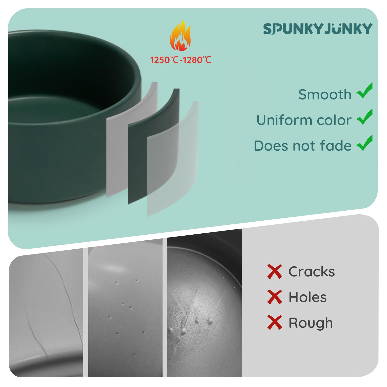 SPUNKYJUNKY ceramic bowl in green, shows color variety for matching home decor.
