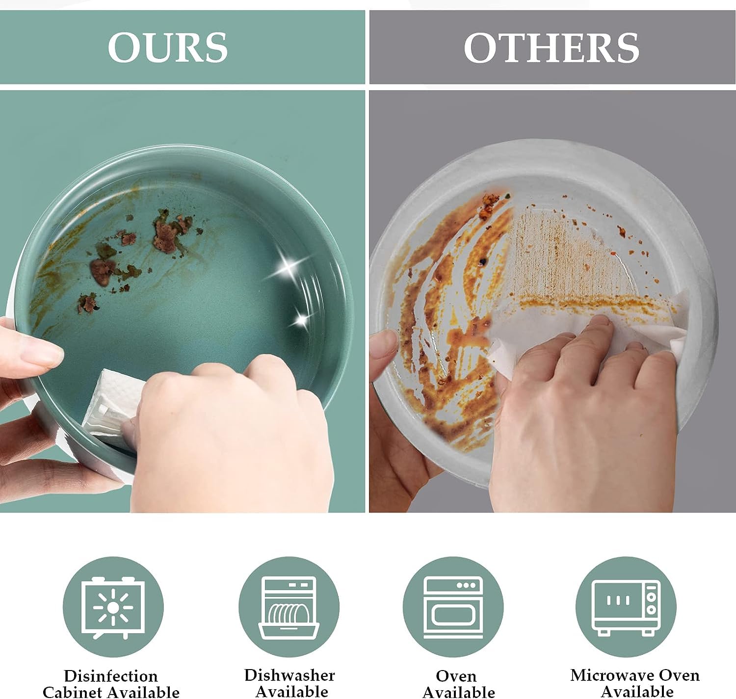 SPUNKYJUNKY ceramic cat bowl close-up highlighting safe materials