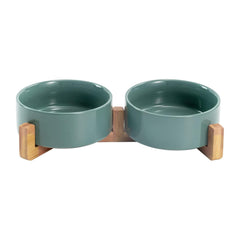 SPUNKYJUNKY ceramic dog bowl close-up showing lead-free safety