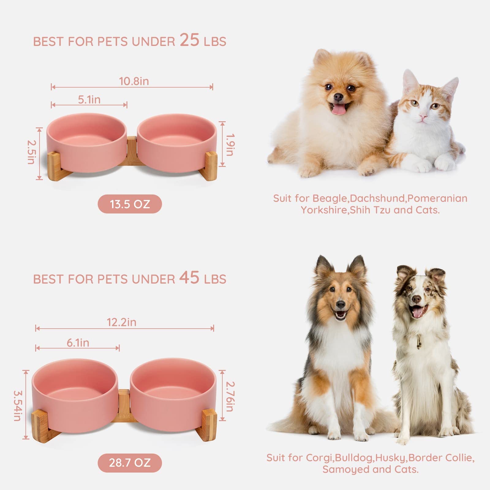 SPUNKYJUNKY pet mealtime with ergonomic height supports comfortable posture
