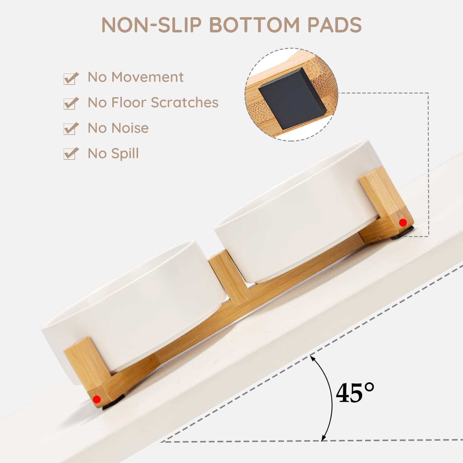 SPUNKYJUNKY lead-free ceramic material ensures safe, odor-free meals for pets.