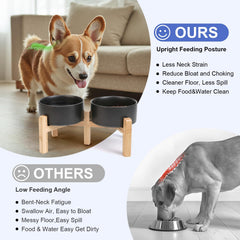SPUNKYJUNKY slip-proof base keeps bowls steady on floors.