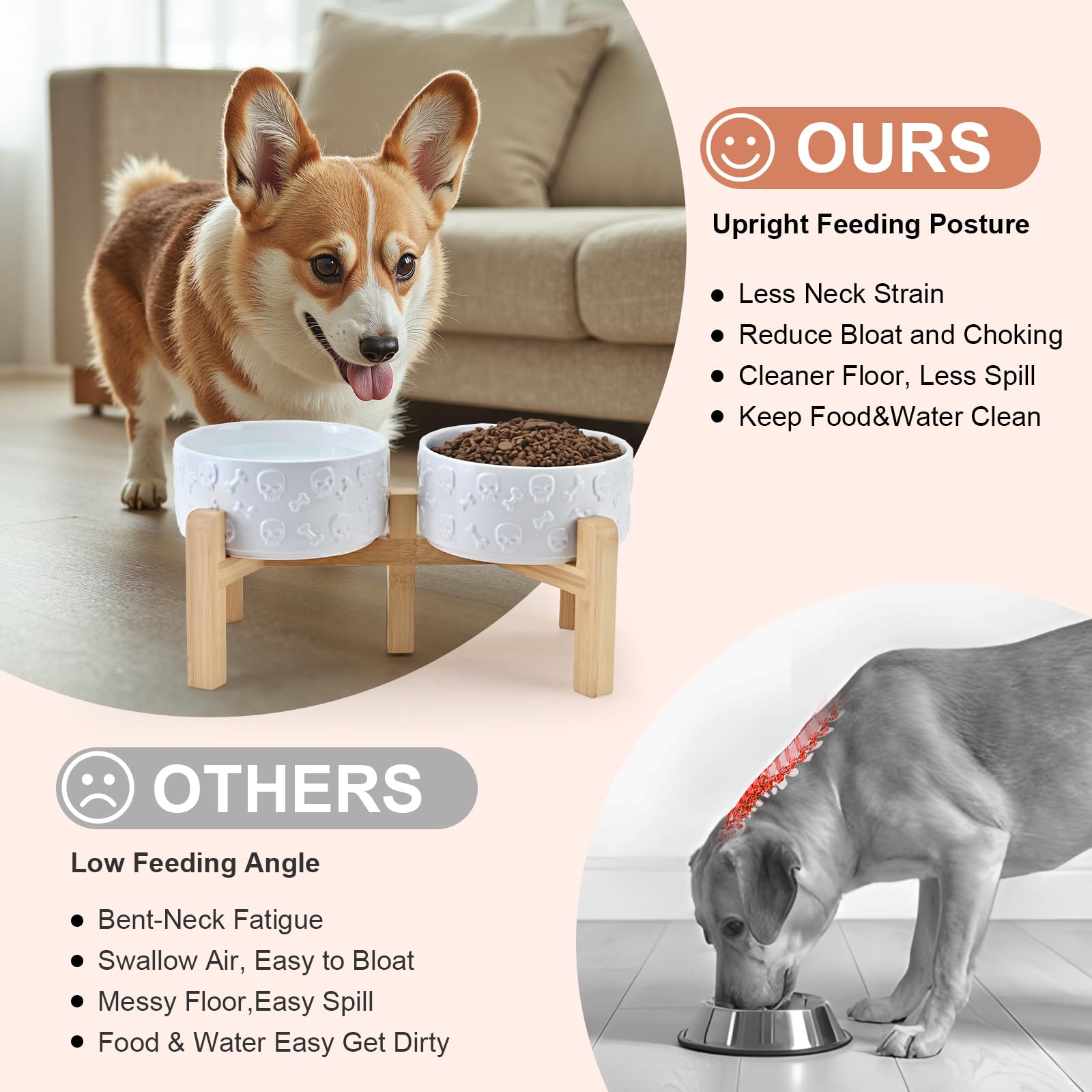 SPUNKYJUNKY stable base and slip-proof pads prevent spills during feeding.