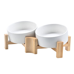 SPUNKYJUNKY tilted-bowl top view showing 15° design for easier feeding.