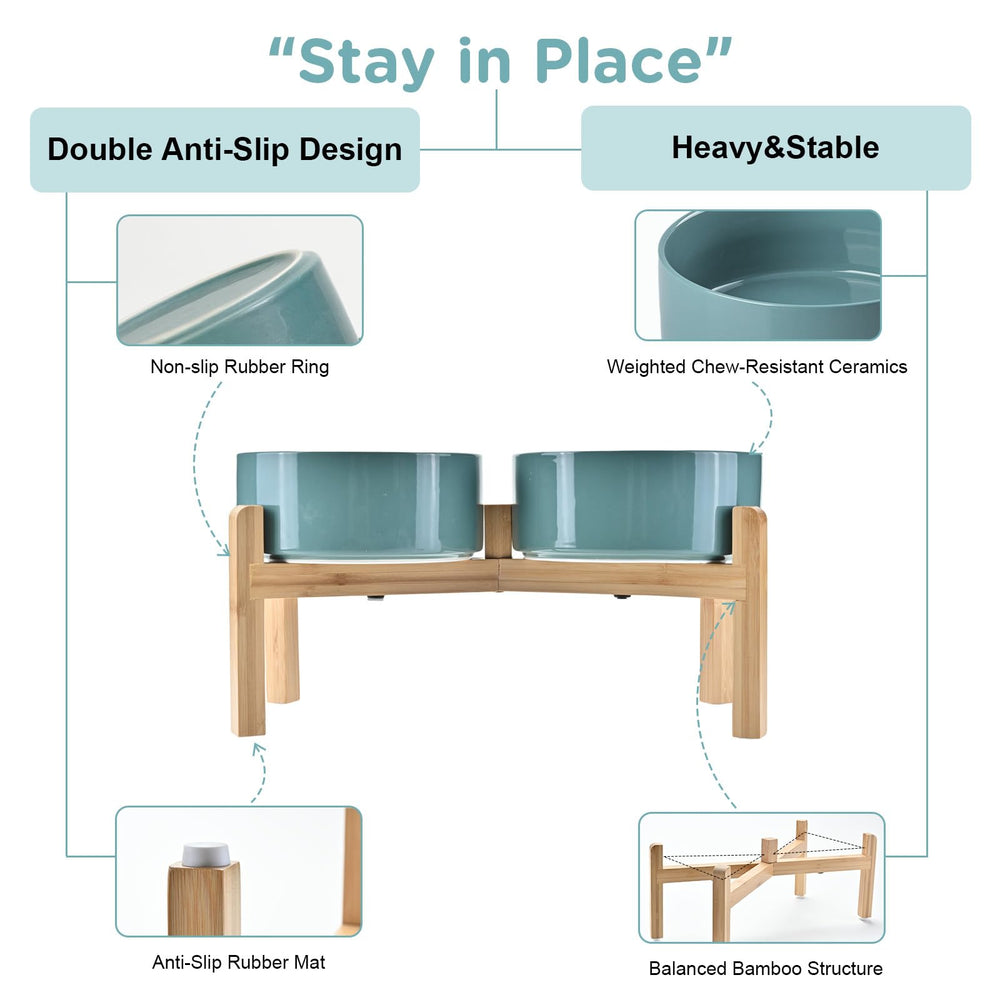 SPUNKYJUNKY bowl with slip-proof pads ensures a stable feeding surface