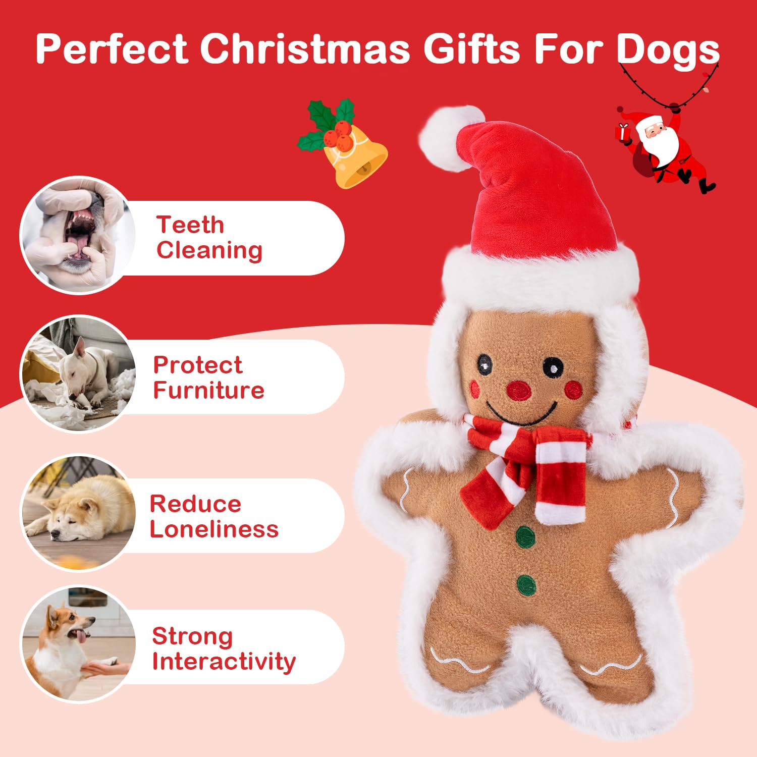 spxkd gingerbread dog toy may support dental hygiene through chewing