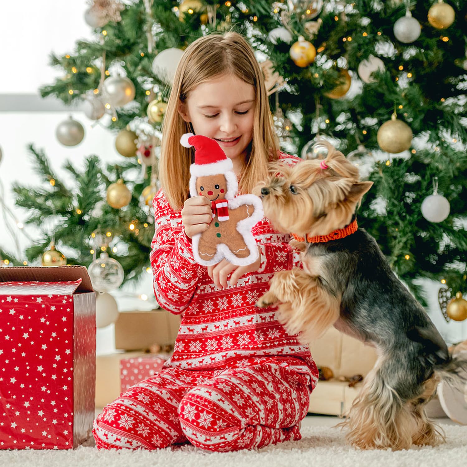 spxkd holiday stockings dog toy for gifting and indoor fun