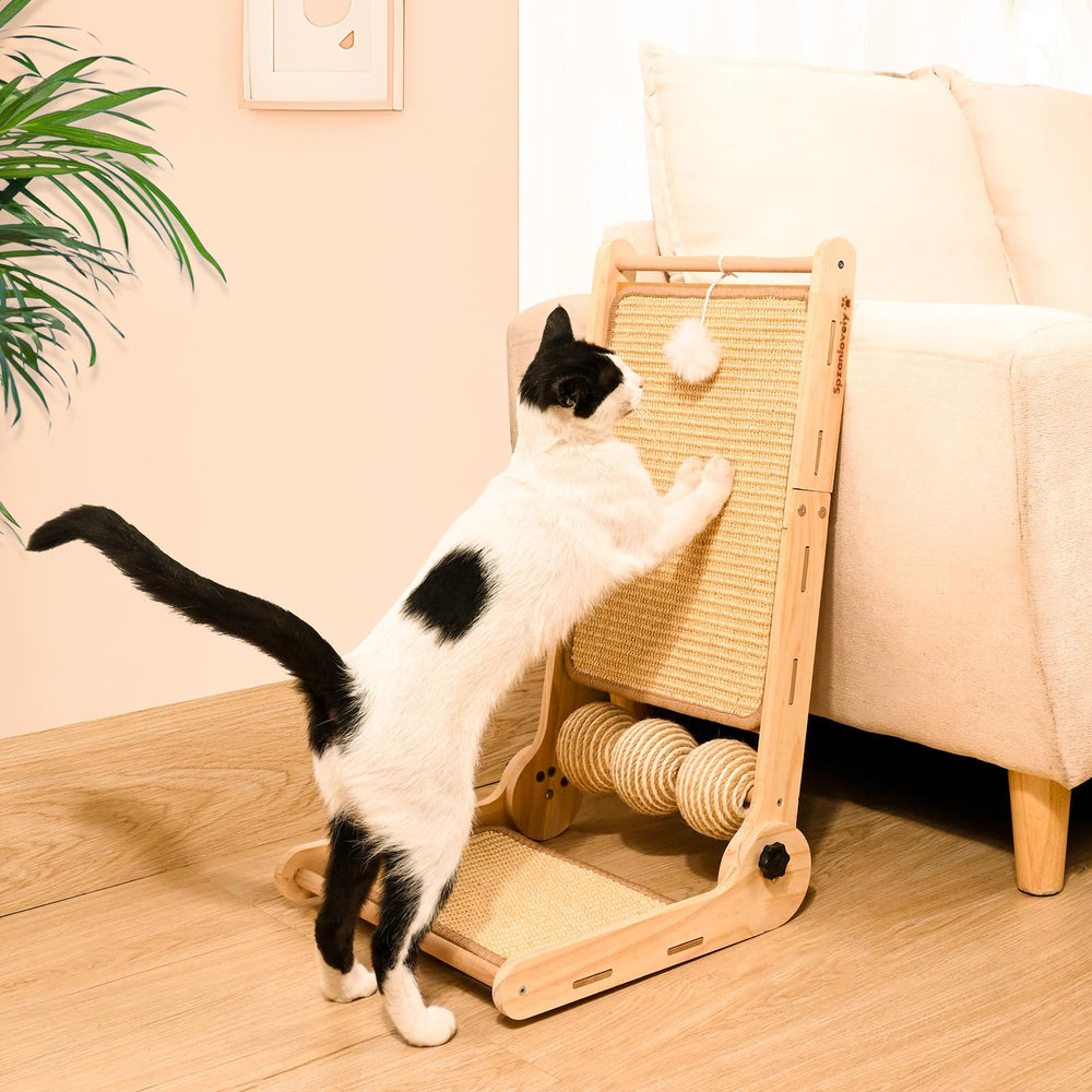Spzanlovely cat-scratcher assembly demonstrates quick setup for busy households