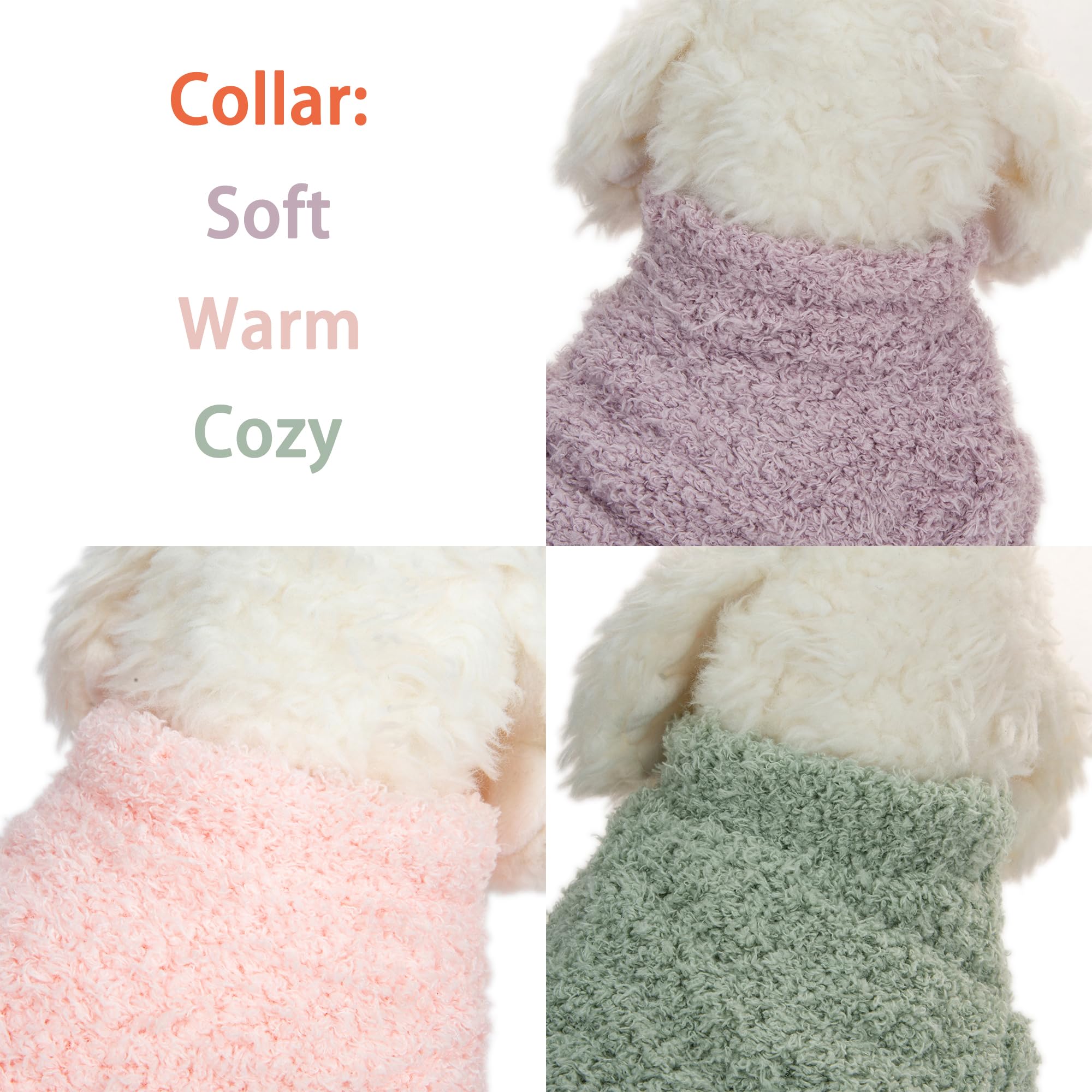 SQUARE MOON dog sweater medium-lake-green shown on dog for snug warmth.