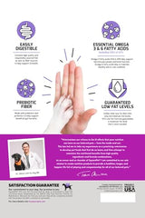 SquarePet VFS nutrition chart showing protein and fat levels for healthy planning.