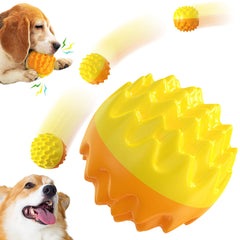 Squeaky Dog Ball Toy for aggressive chewers demonstrates rugged durability for intense sessions.