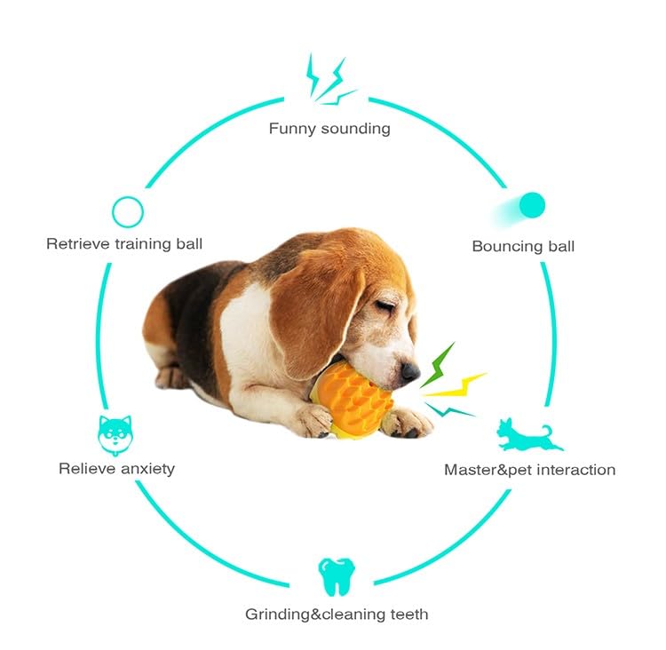 Squeaky Dog Ball Toy features built-in squeaker to spark interactive play.