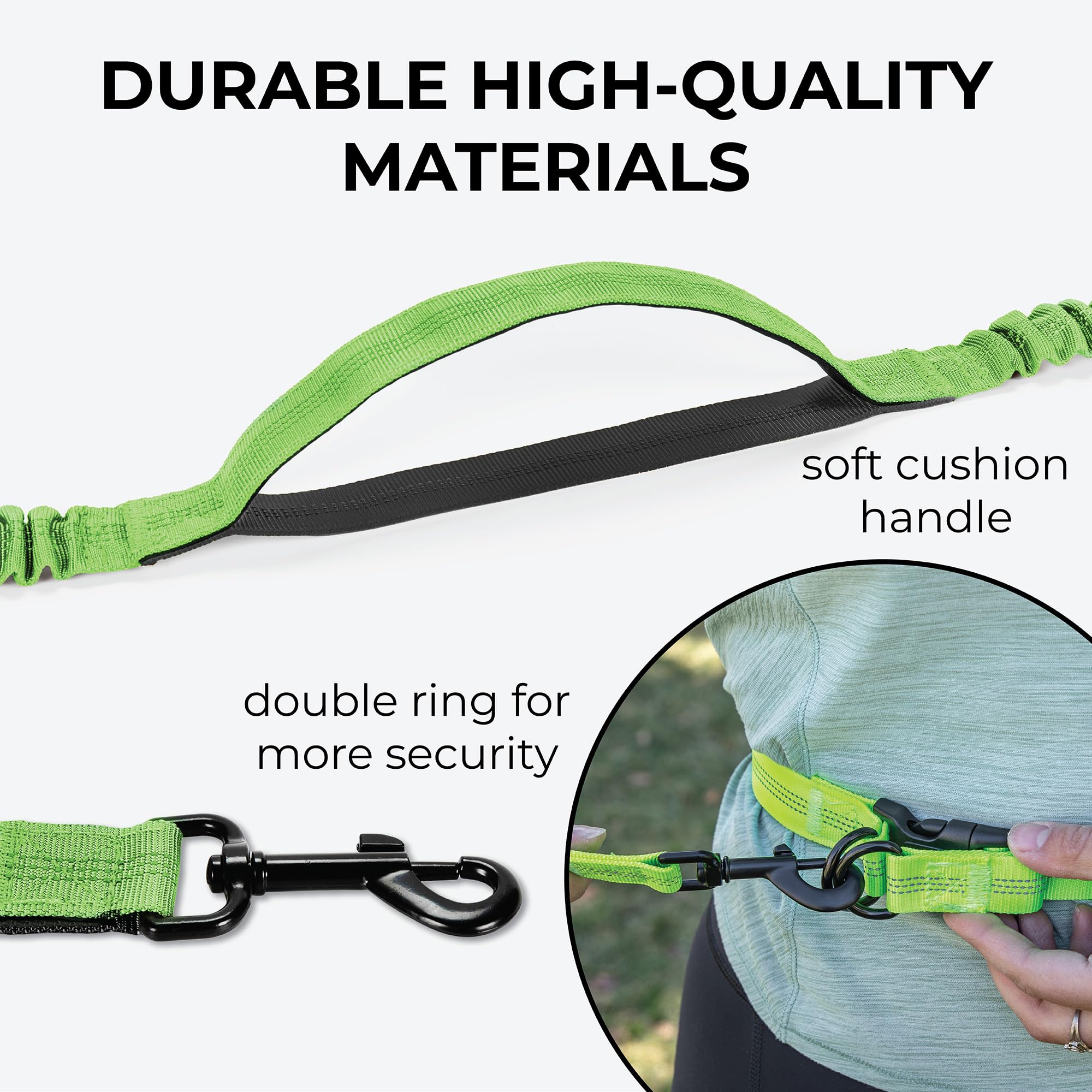 Squirrel Products adjustable belt strap adapts from 27 to 49 inches for fit.
