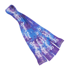 Squishy Face Studio lure for Flirt Pole V2 in purple/blue with squeaker for outdoor fetch