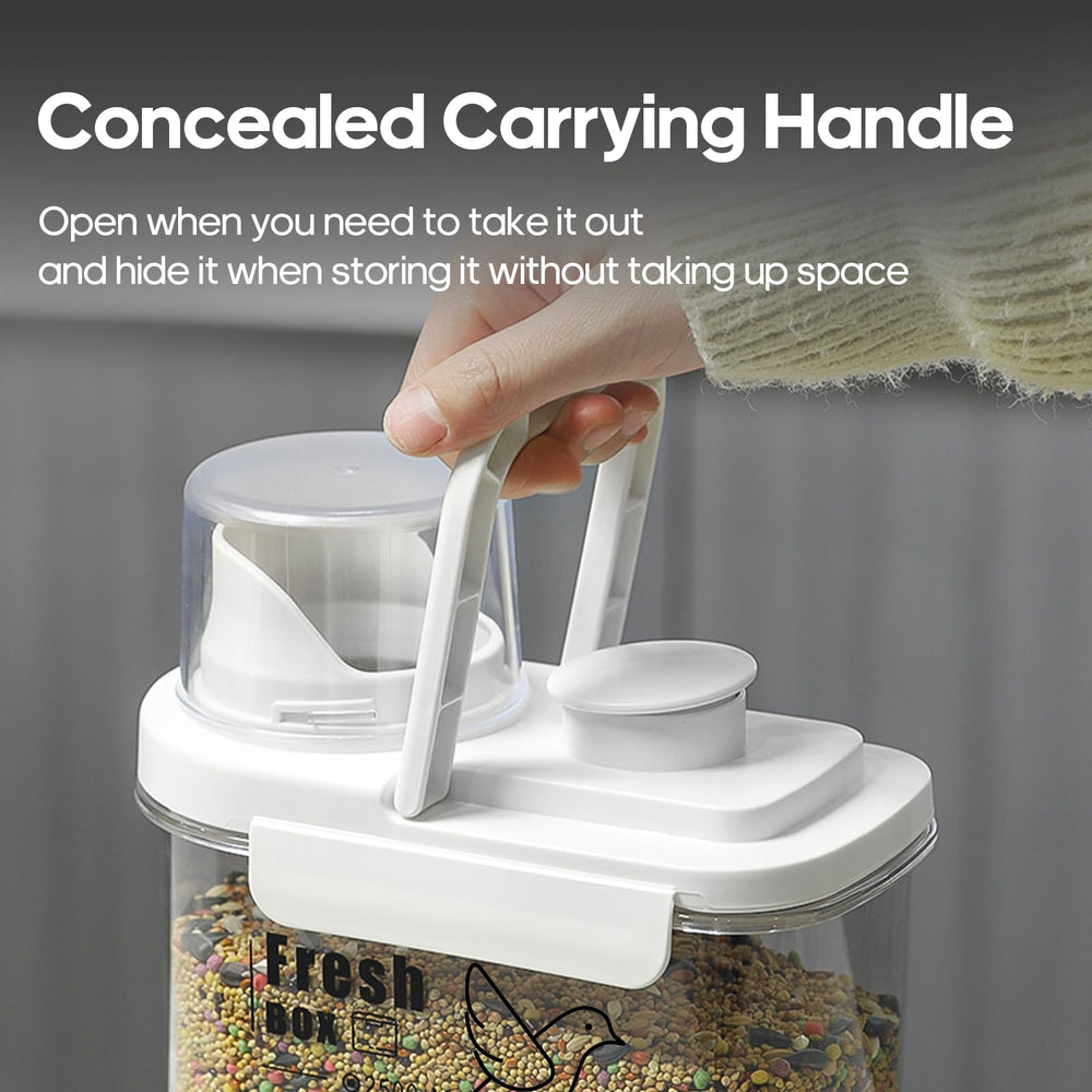 SQUSIMEI BPA-free PP material highlighted for safe pet food storage.