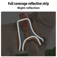 SQUSIMEI bunny harness powder blue reflective strip improves night visibility