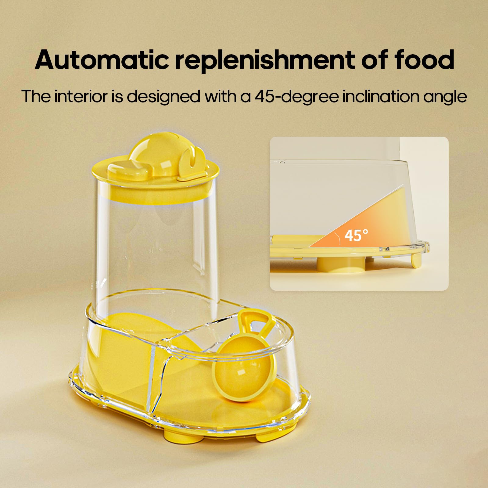 SQUSIMEI hamster feeder base stays stable during active play and feeding.