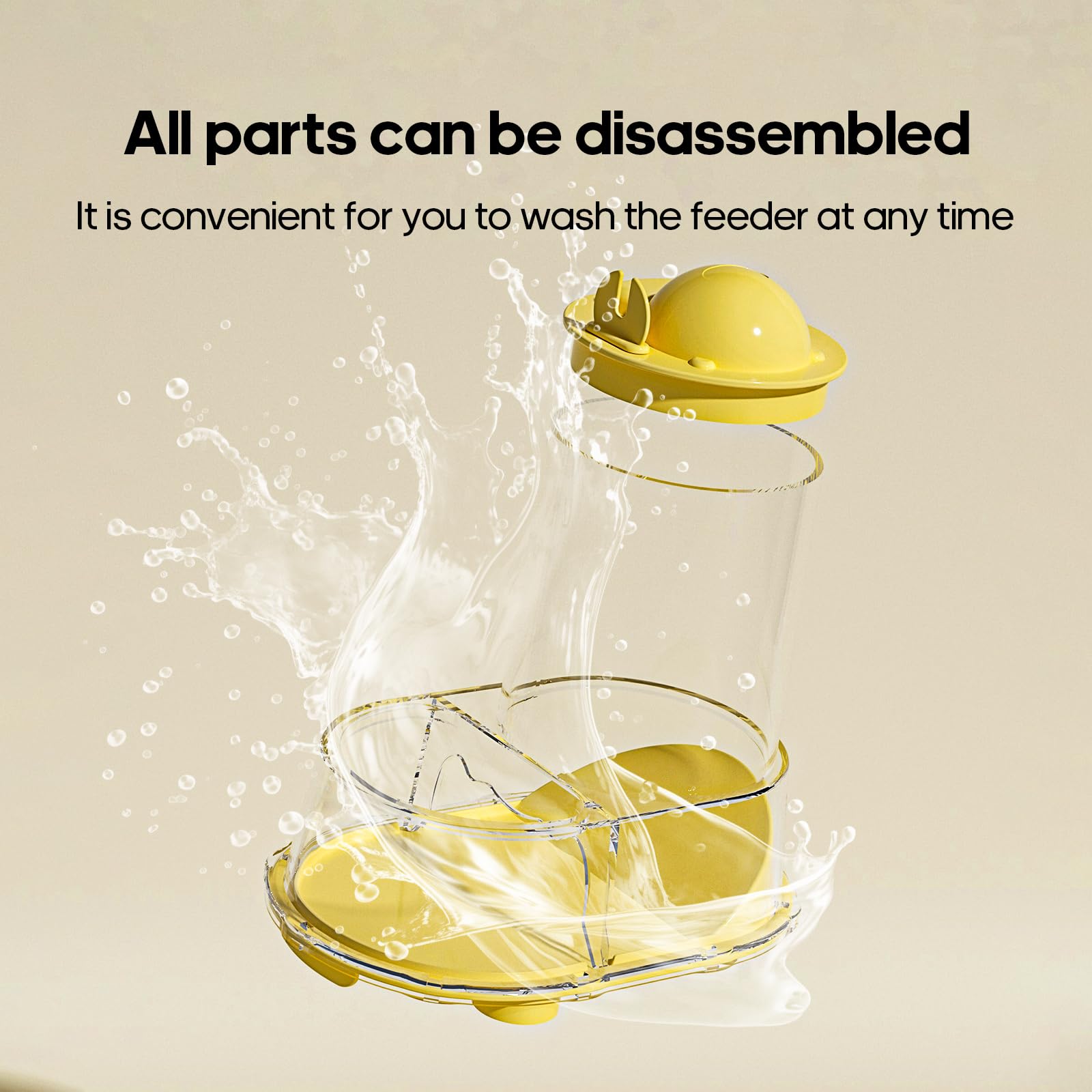 SQUSIMEI 21-ounce capacity feeder ready for unattended days.