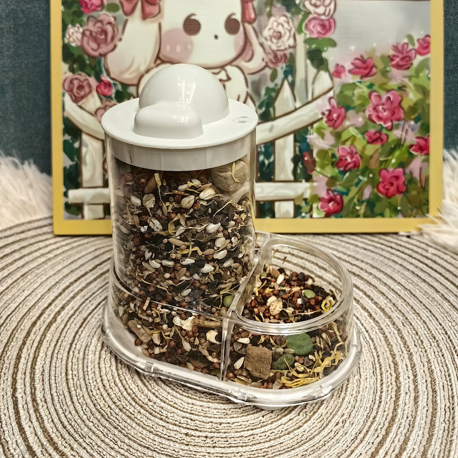 SQUSIMEI large opening supports comfortable eating for small animals.