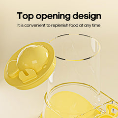 SQUSIMEI hamster feeder includes a convenient spoon for easy refills.