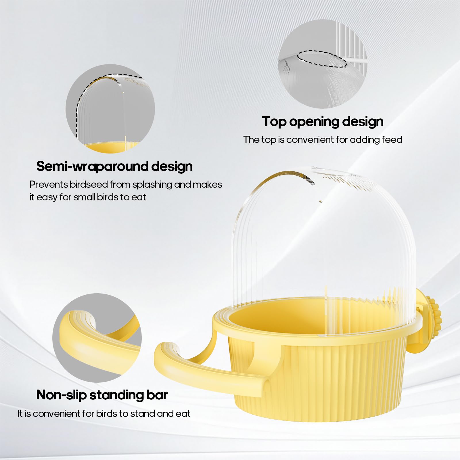 SQUSIMEI auto drinker with rotatable water tank for quick refills without disassembly